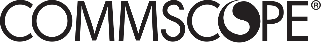 Black text on a white background that reads 'COMMSCOPE'