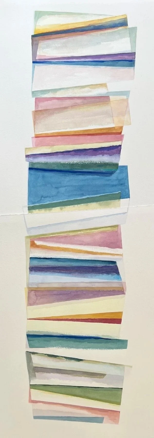Series I. Watercolor on paper 16 x 60 in. 2026. Sold