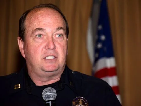 Capt. Vernon speaking at townhall (2017)