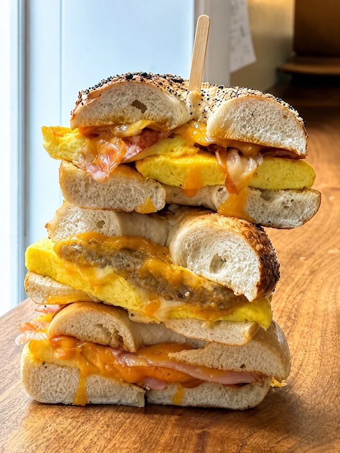 Bacon egg and cheese bagel at Sam's in Chestertown