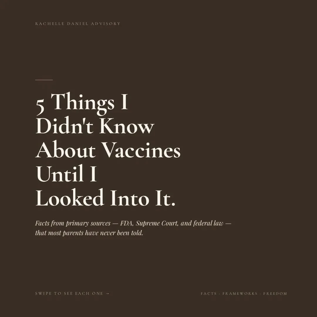 5 things I didn&rsquo;t know about vaccines until I actually looked into it. 👇

Primary sources, federal law, Supreme Court rulings, FDA package inserts. Not Google. Not a Facebook group. The actual documents.

Here&rsquo;s what I found.

1. The saf