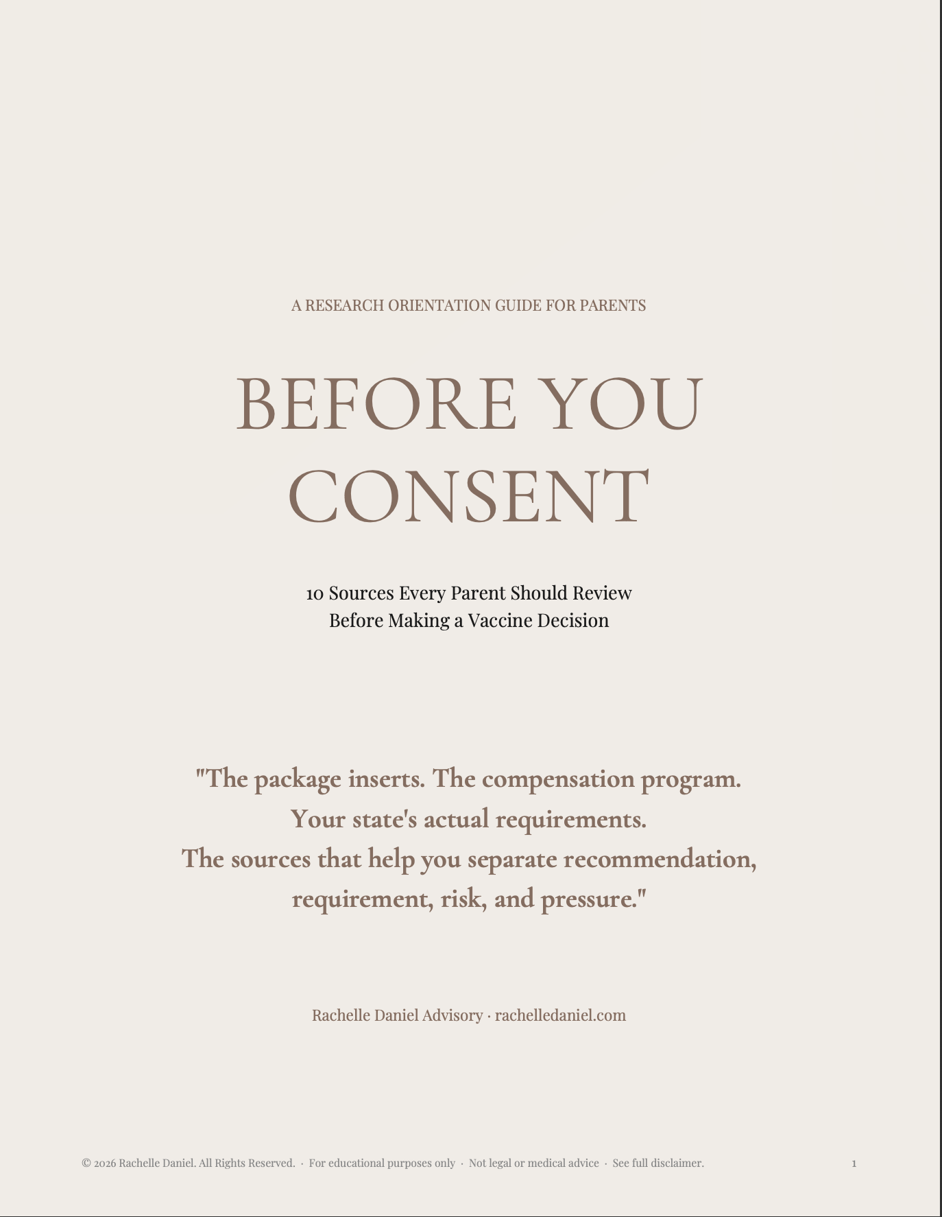 Before You Consent
