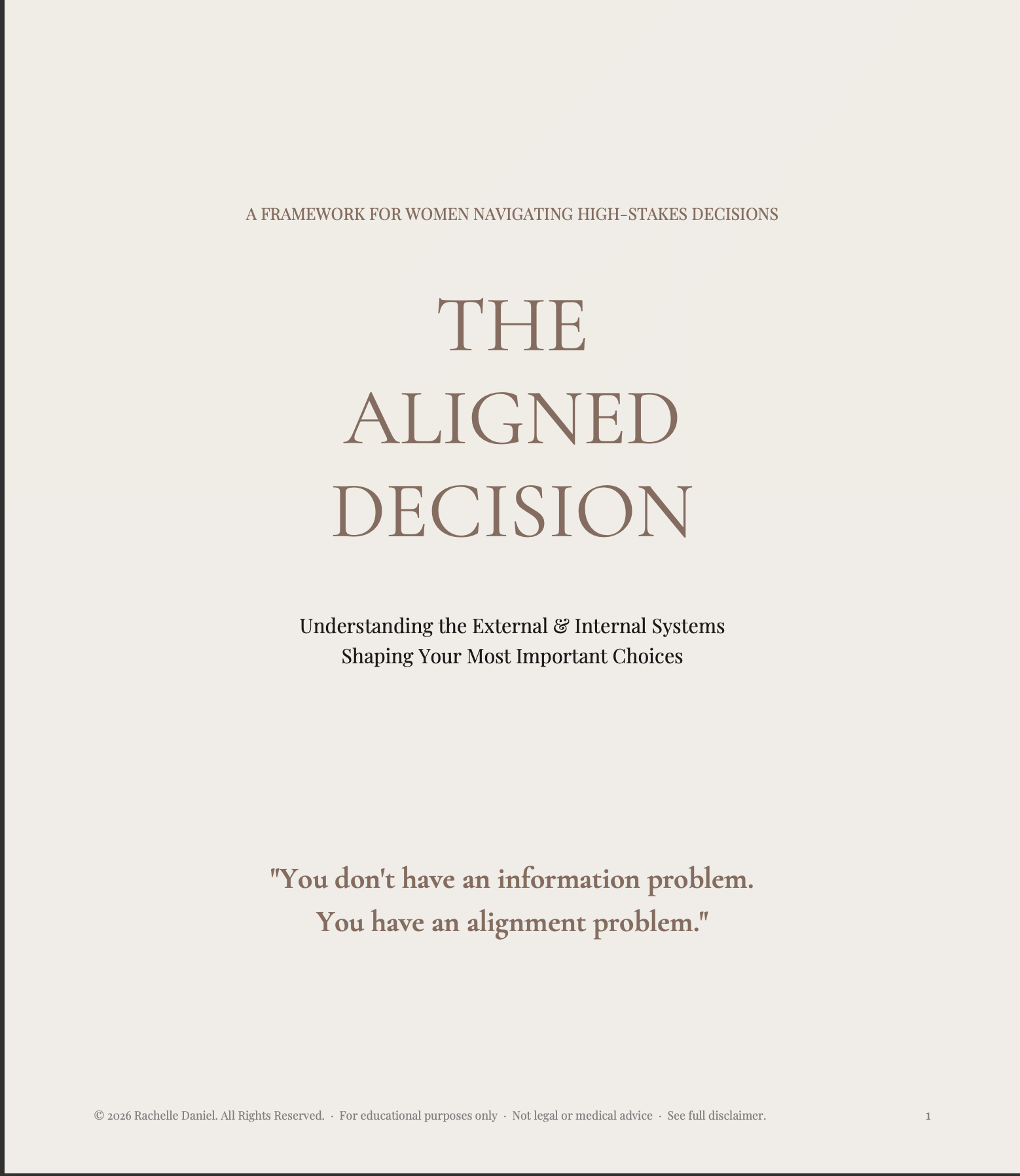 The Aligned Decision