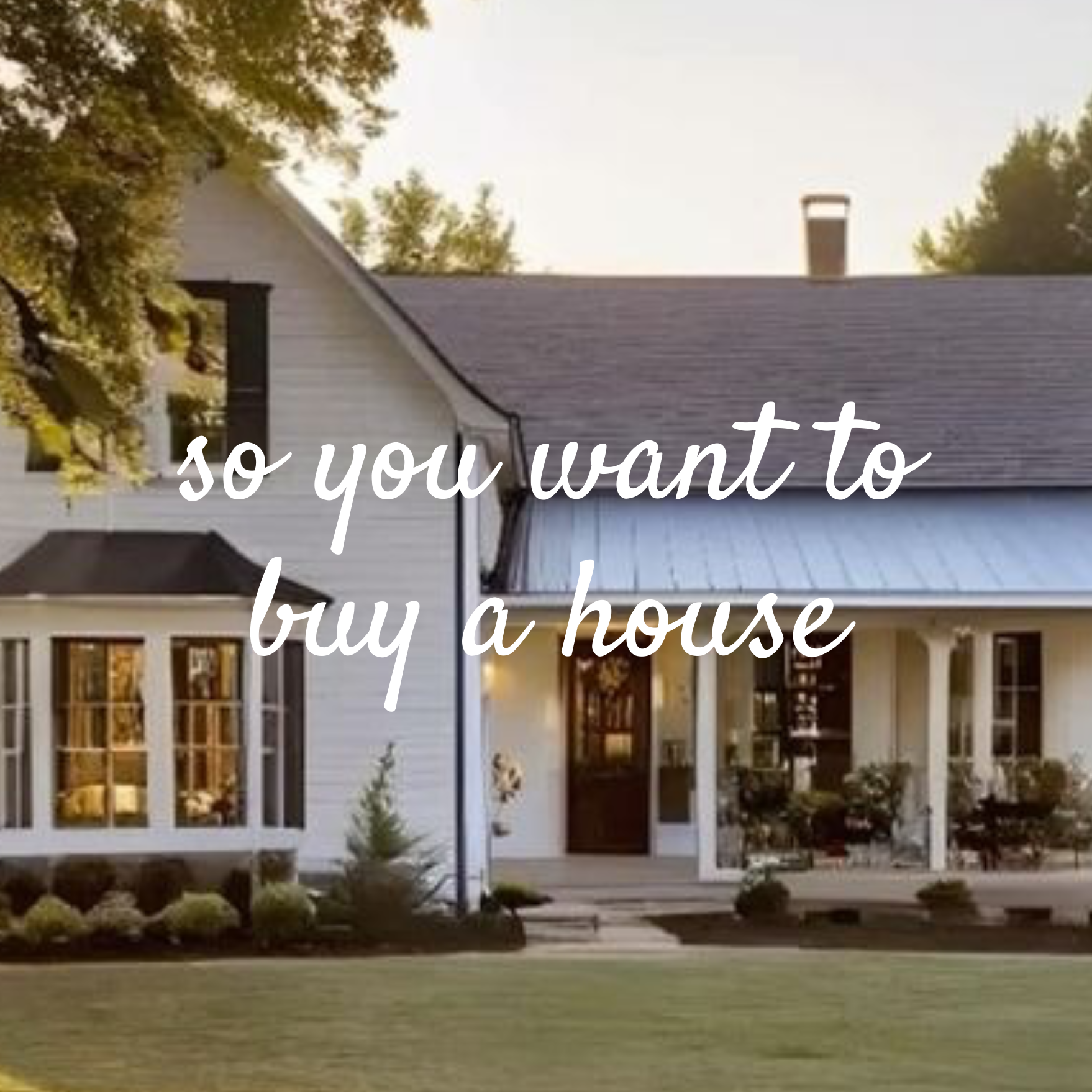 So You Want To Buy A House