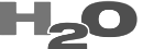 H2O molecule logo with text