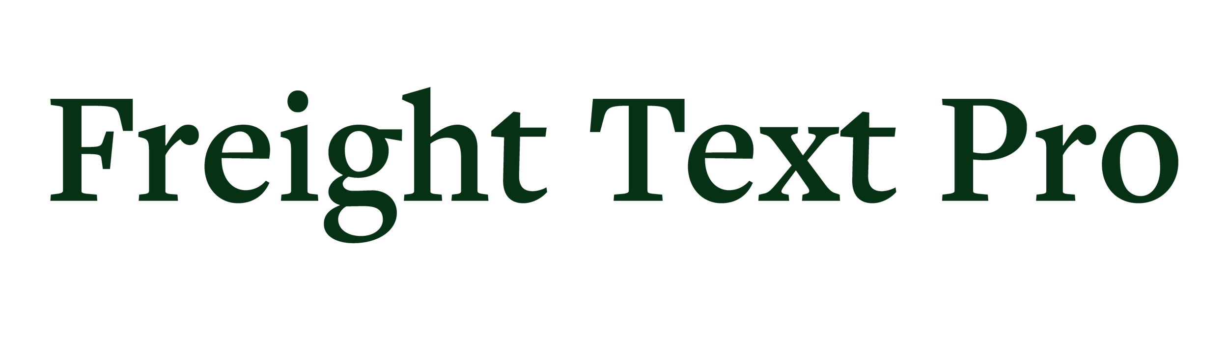 Text that says 'Freight Text Pro' in green font.
