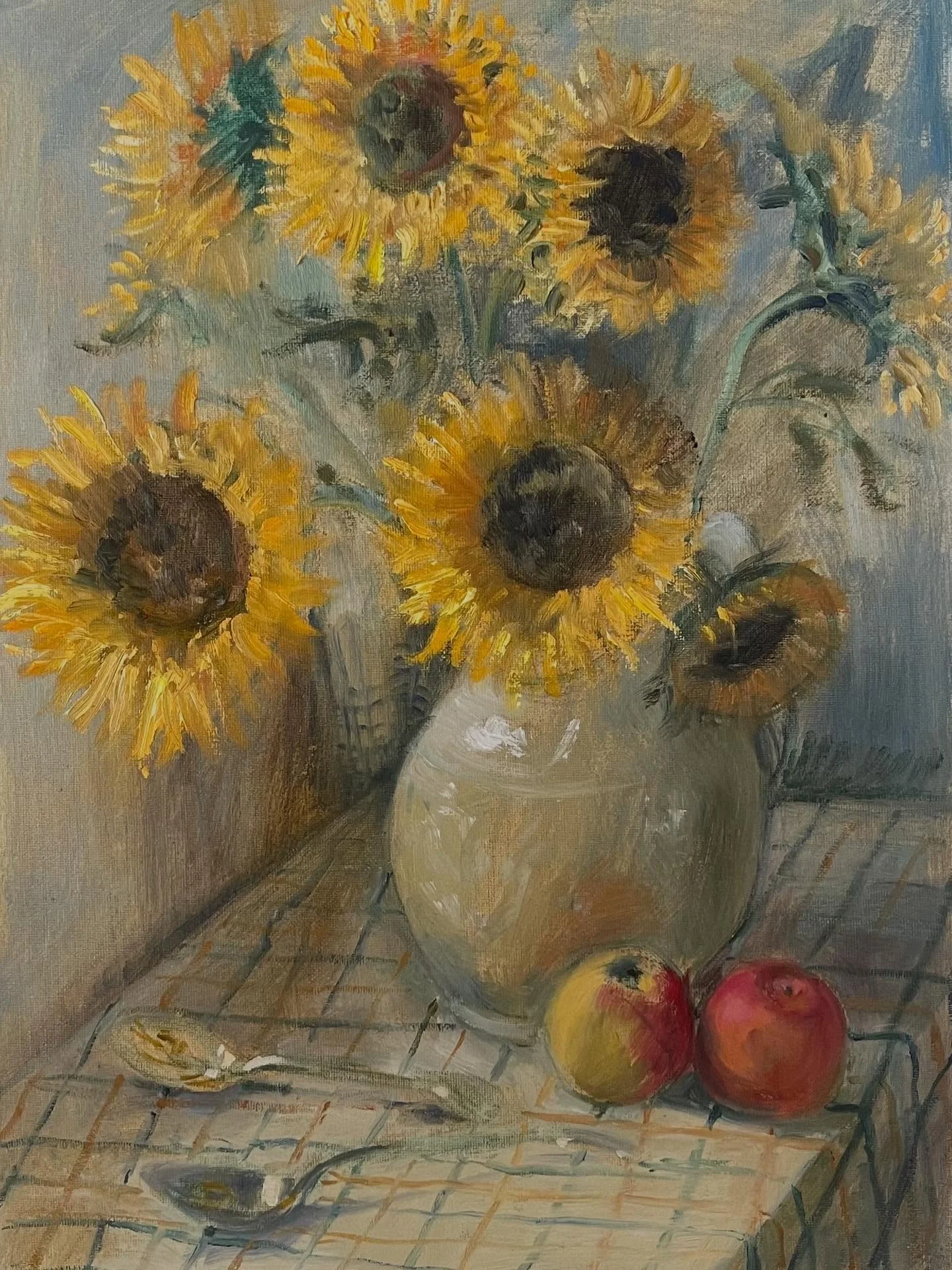 Sunflowers&hellip;.come and learn to paint in oils in the beautiful Dorset countryside visit www.thurnwood.co.uk ##portsmouthartists #chichesterartists #broadwayartists #birminghampainters #southamptonartscenter