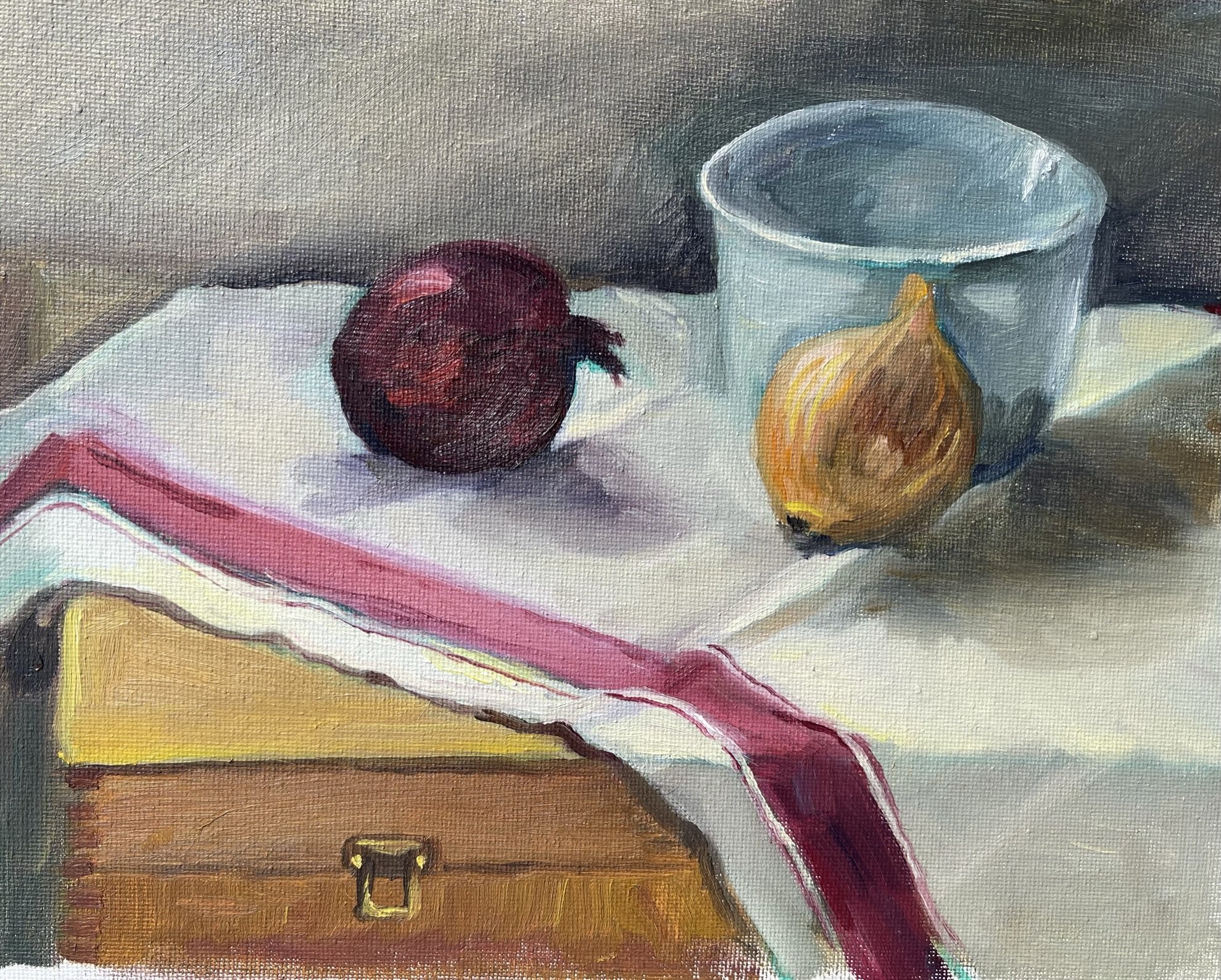 Examples of students work of which none have ever painted in oils before