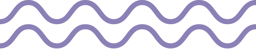 Three purple wavy lines on a black background.