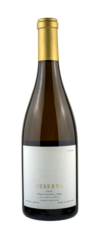 A bottle of Quintas da Boa Esperança Reserva 2019 white wine from Portugal.
