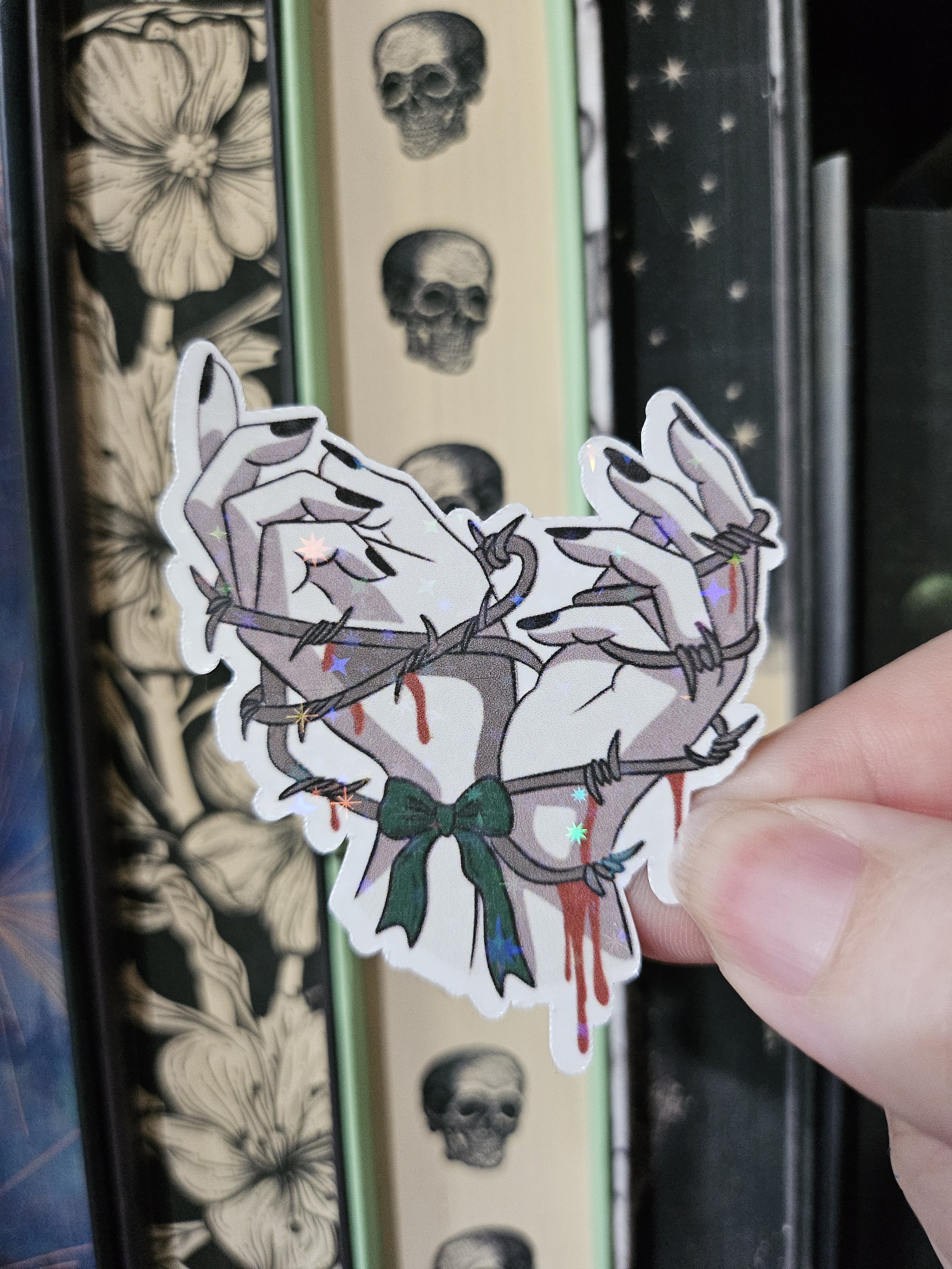 Barbed Wire Hands Sticker