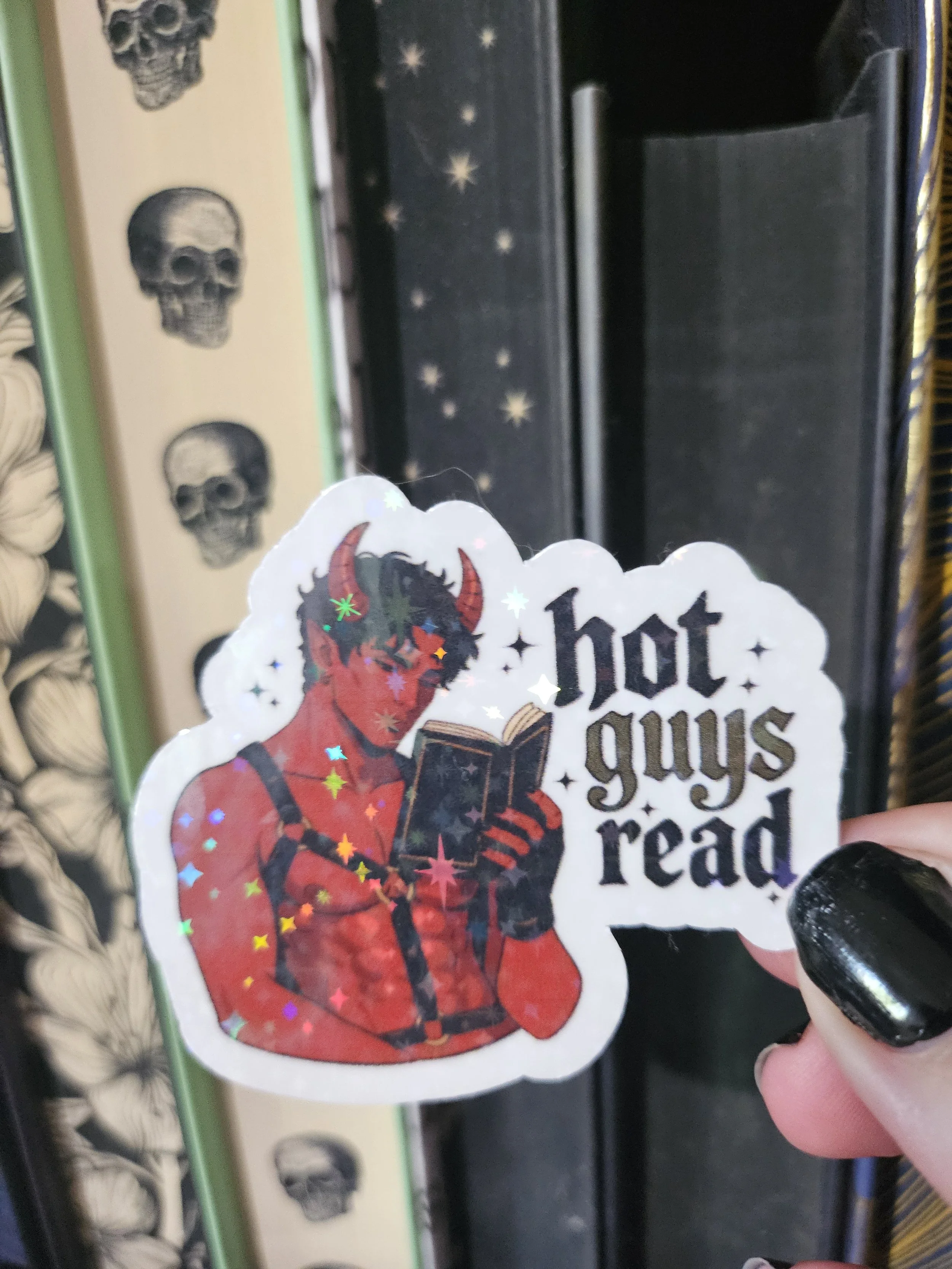 Hot Guys Read Sticker