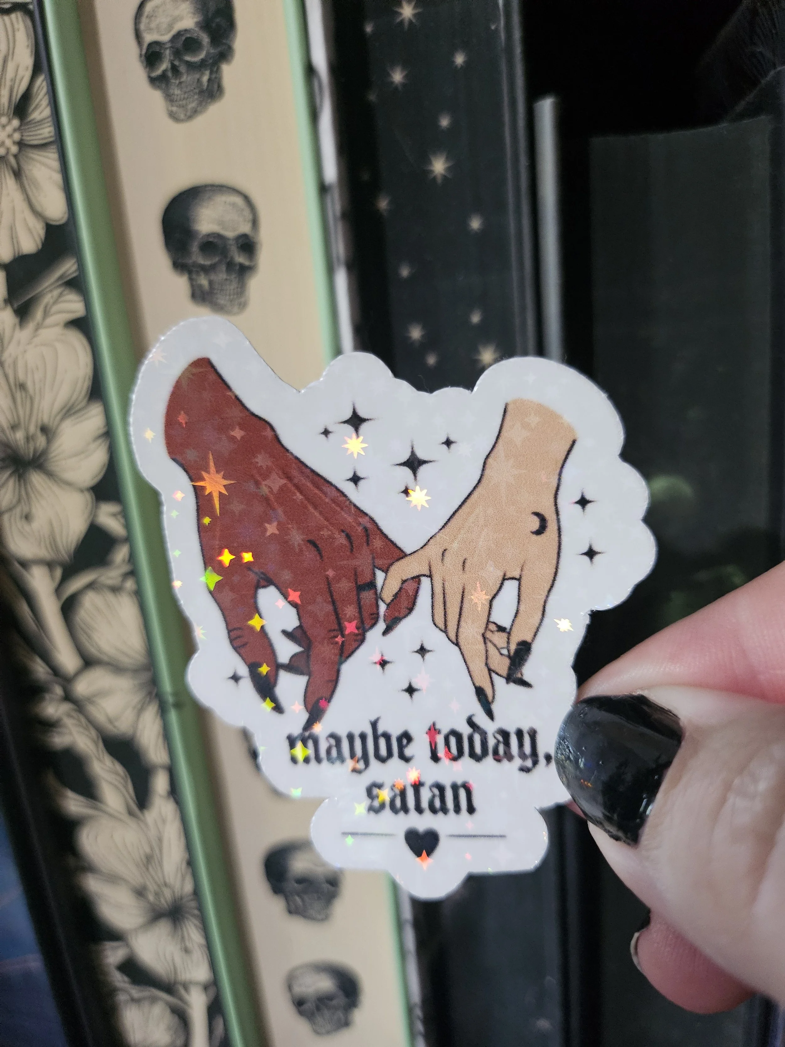 Maybe Today Satan Sticker