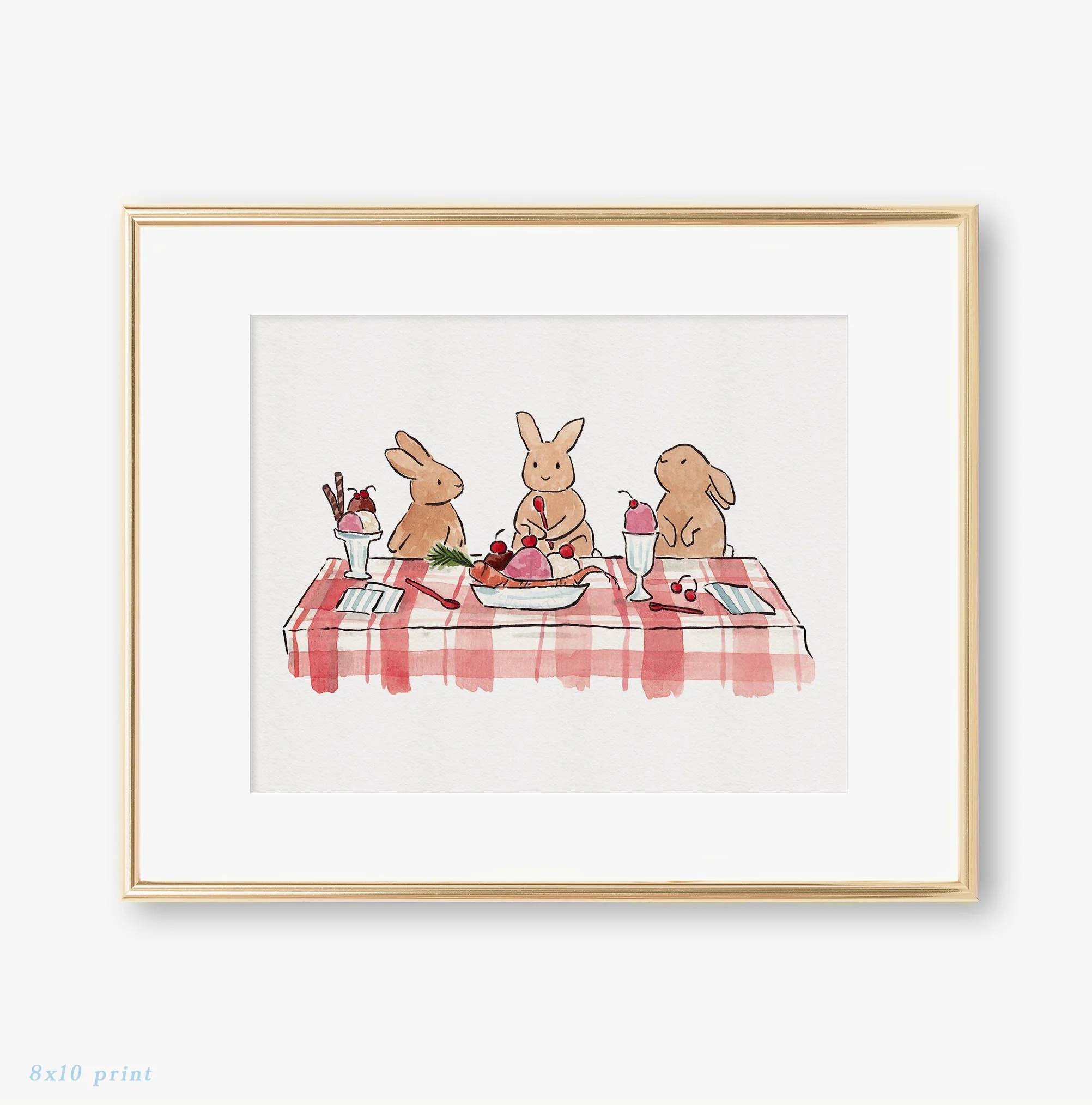 Bunny Sundaes Print