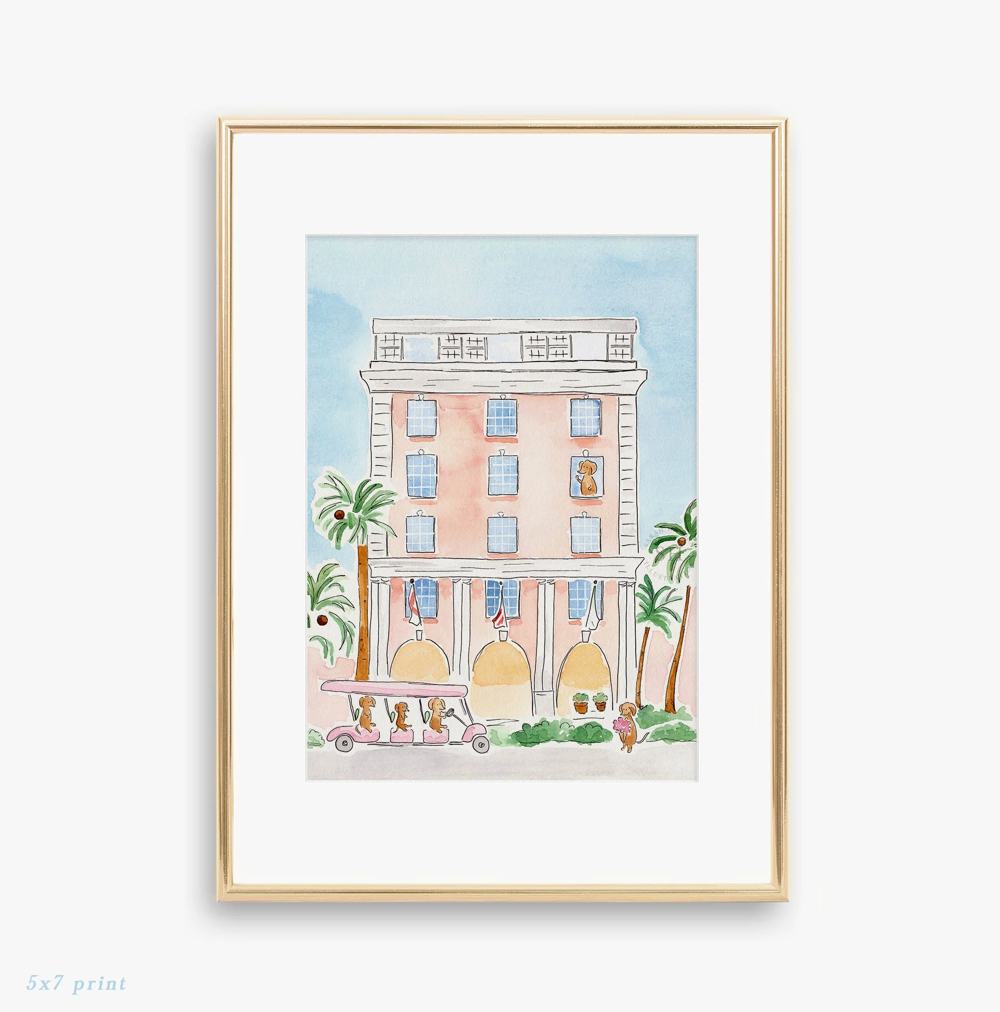 Dachshunds at The Colony 5x7 - Sarah Hayden Art.jpg