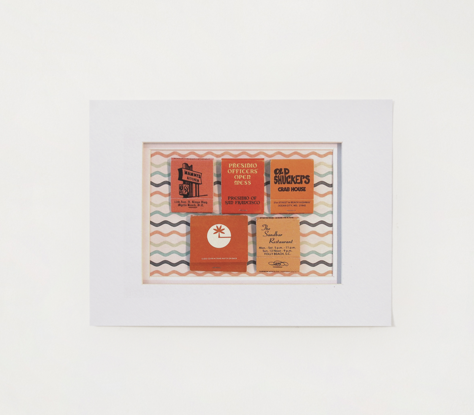 Seaside Sunset Matchbook Collection | Art Print