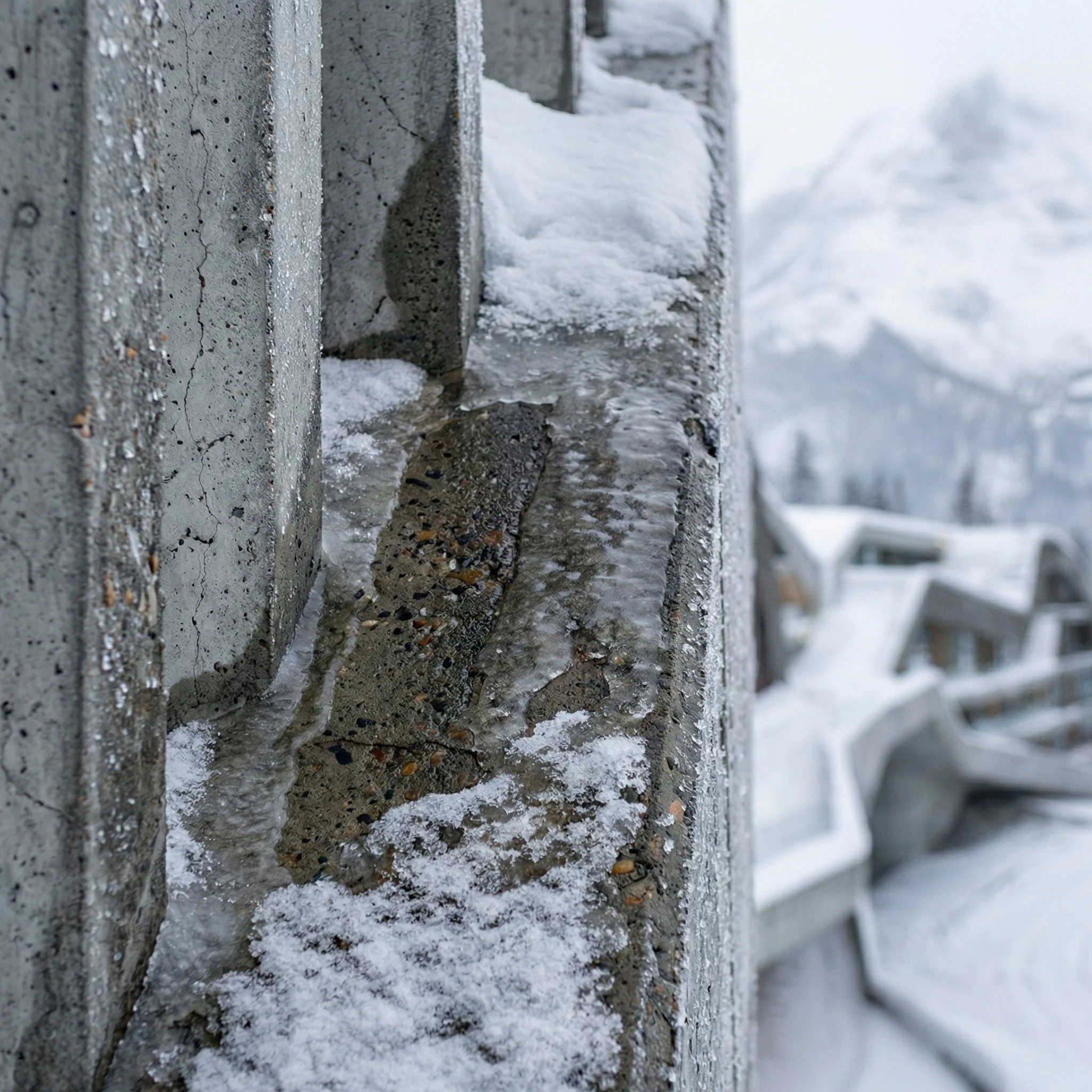 Time leaves its traces slowly, almost imperceptibly. Surfaces shift, textures deepen, and small marks accumulate. These changes are not signs of decay, but of presence. The building continues to evolve, shaped by the same conditions it was designed t