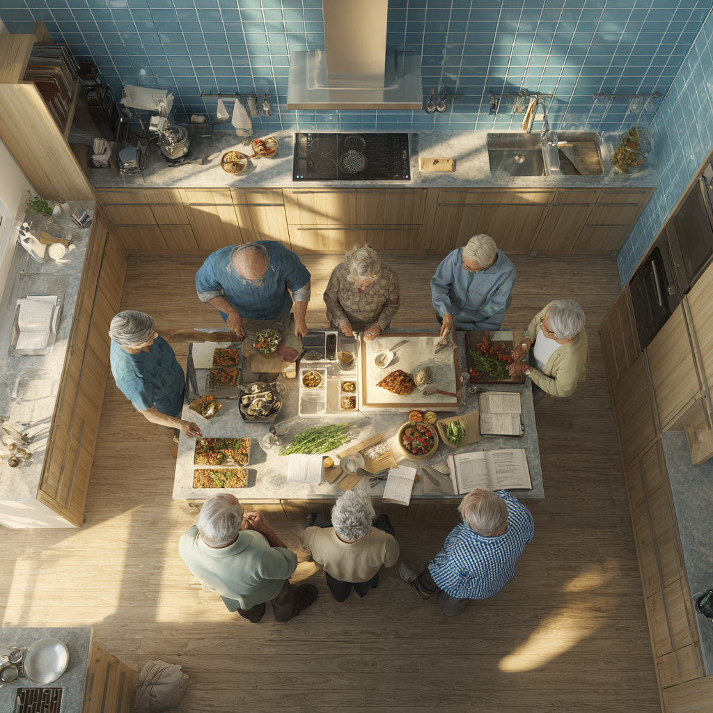 Shared activities such as cooking become moments of connection.
Daily routines transform into meaningful social experiences.