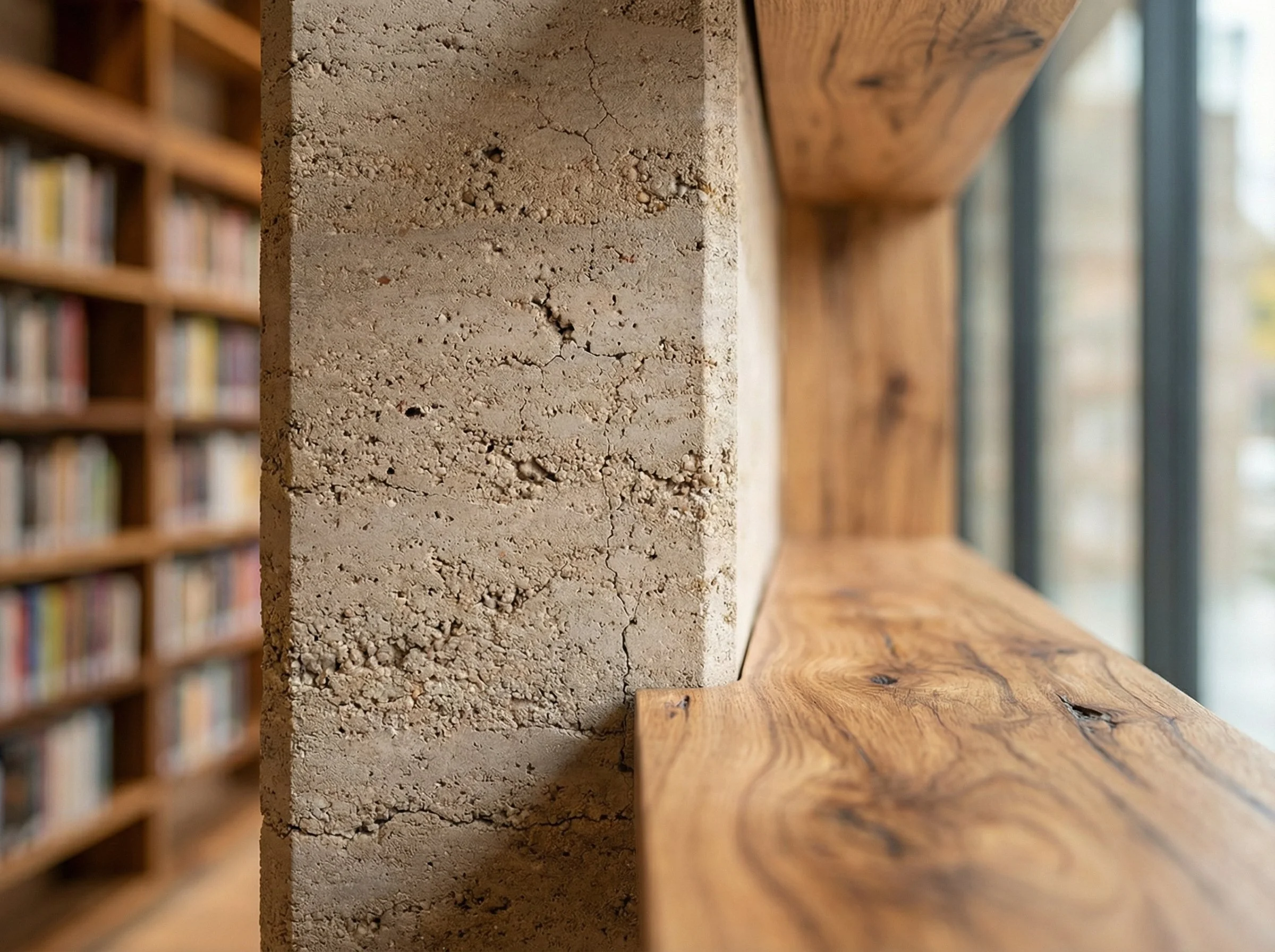 Material transitions are expressed through junctions rather than hidden.
Each element retains its own identity while contributing to the whole.