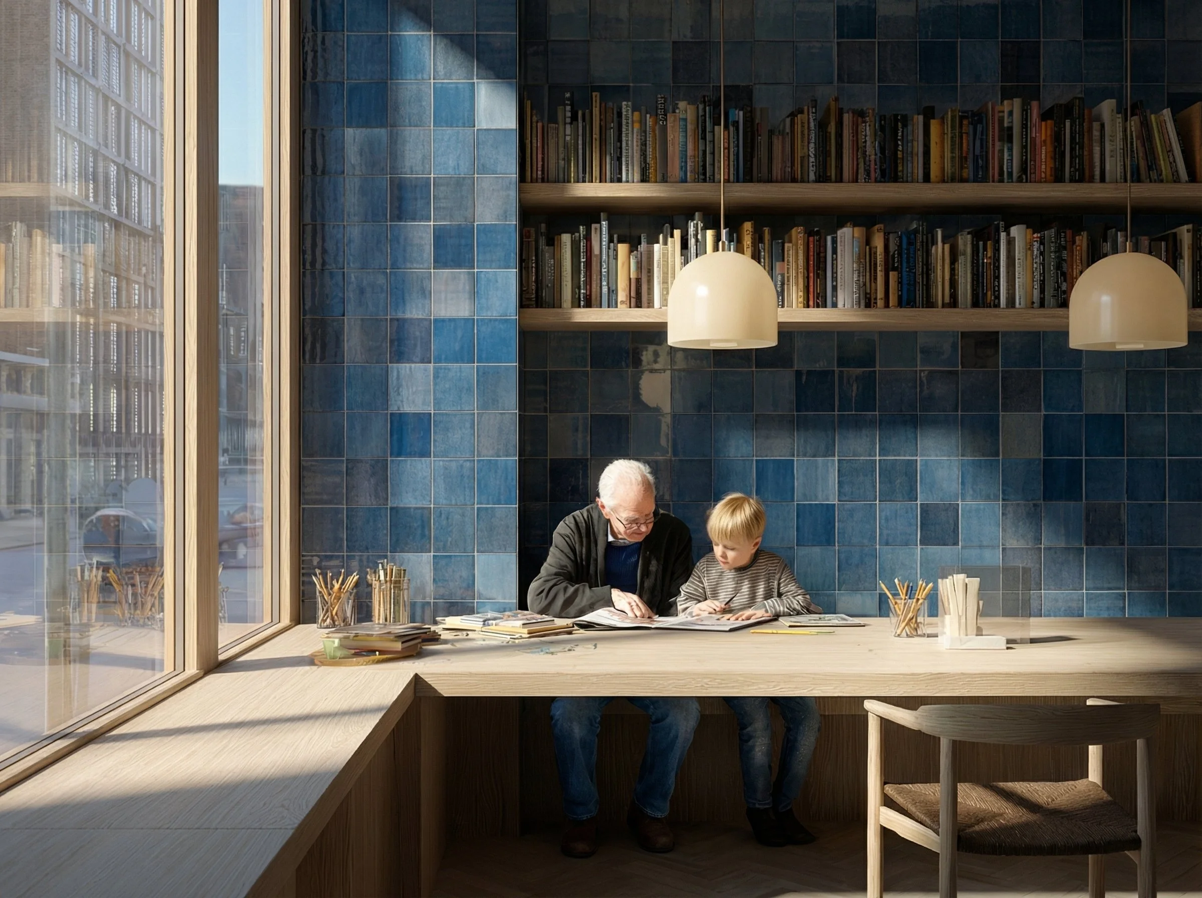 Shared moments unfold naturally within calm and intimate spaces.
The environment supports connection across generations without imposing structure.
