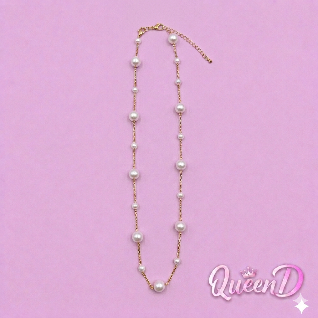 Queen D – Lumi Pearl Chain Necklace