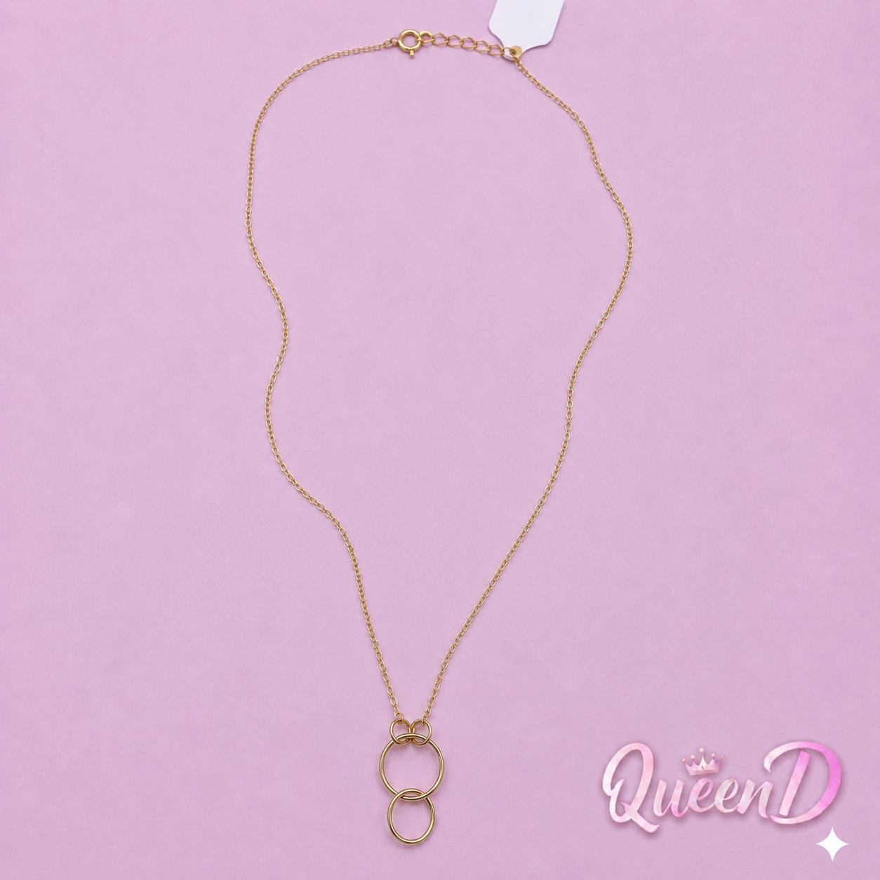 Queen D – Linked Radiance Circle Necklace