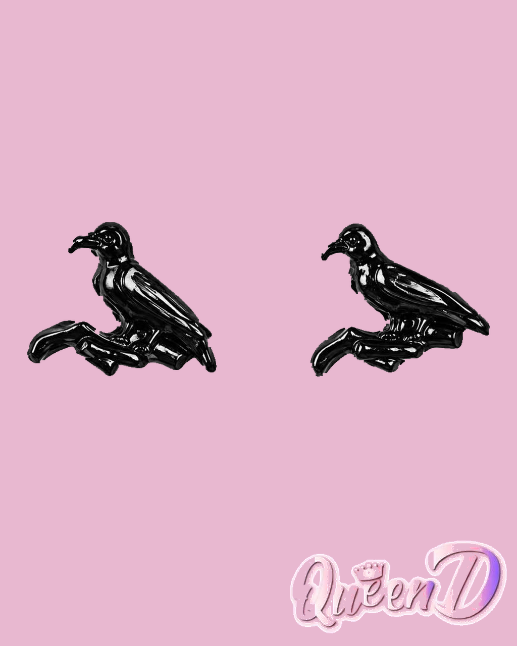 Queen D – Crow Branch Gothic Earrings