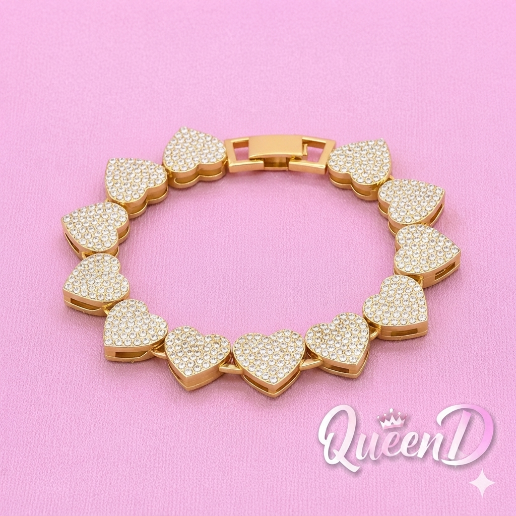 Queen D – Golden Heartlight Bracelet