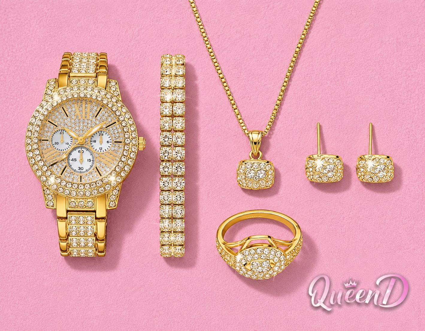 Queen D – Sunlit Splendor Collection Jewelry Set ⌚✨
