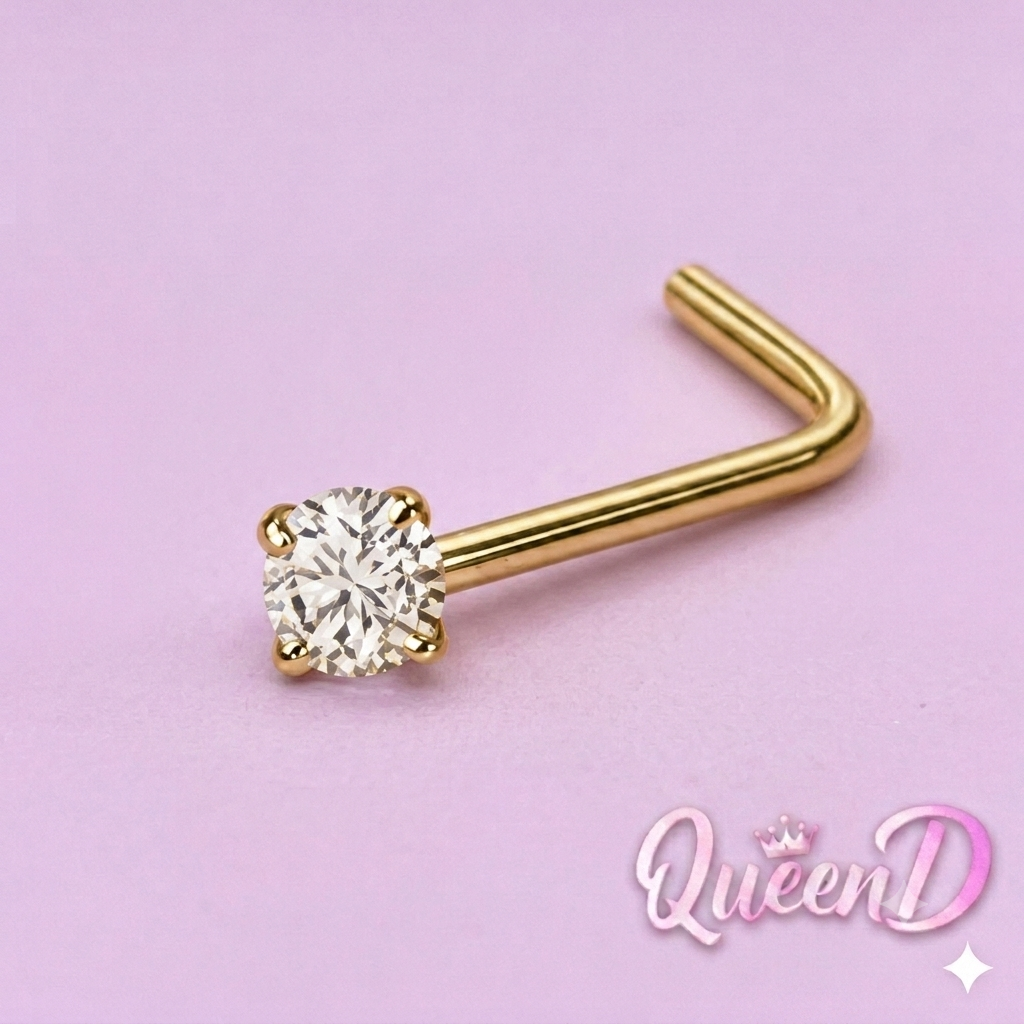 Queen D – Golden Radiance Nose Stud