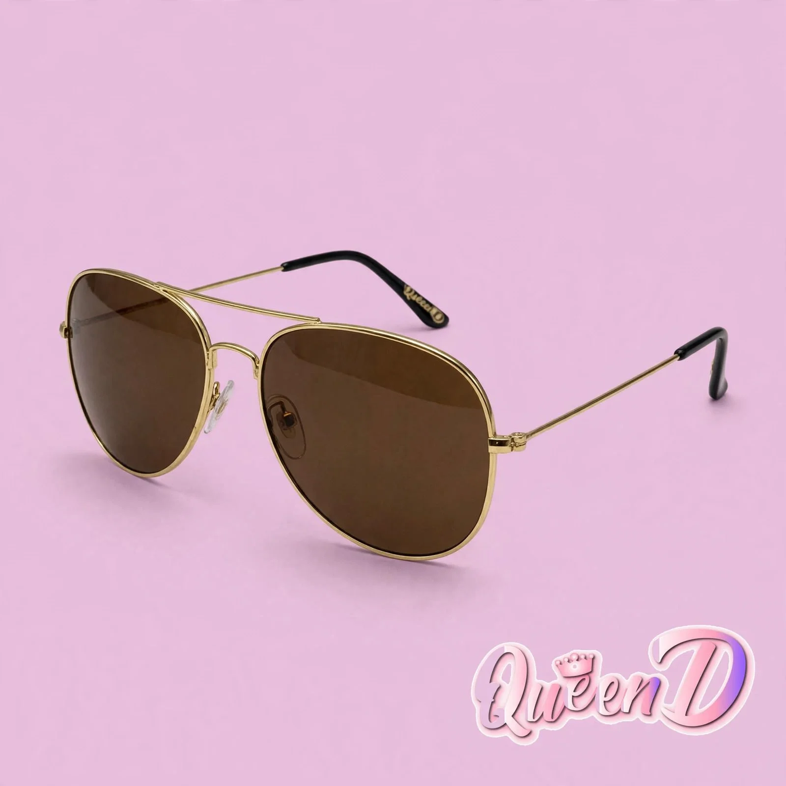 Queen D – Golden Dawn Aviator Sunglasses