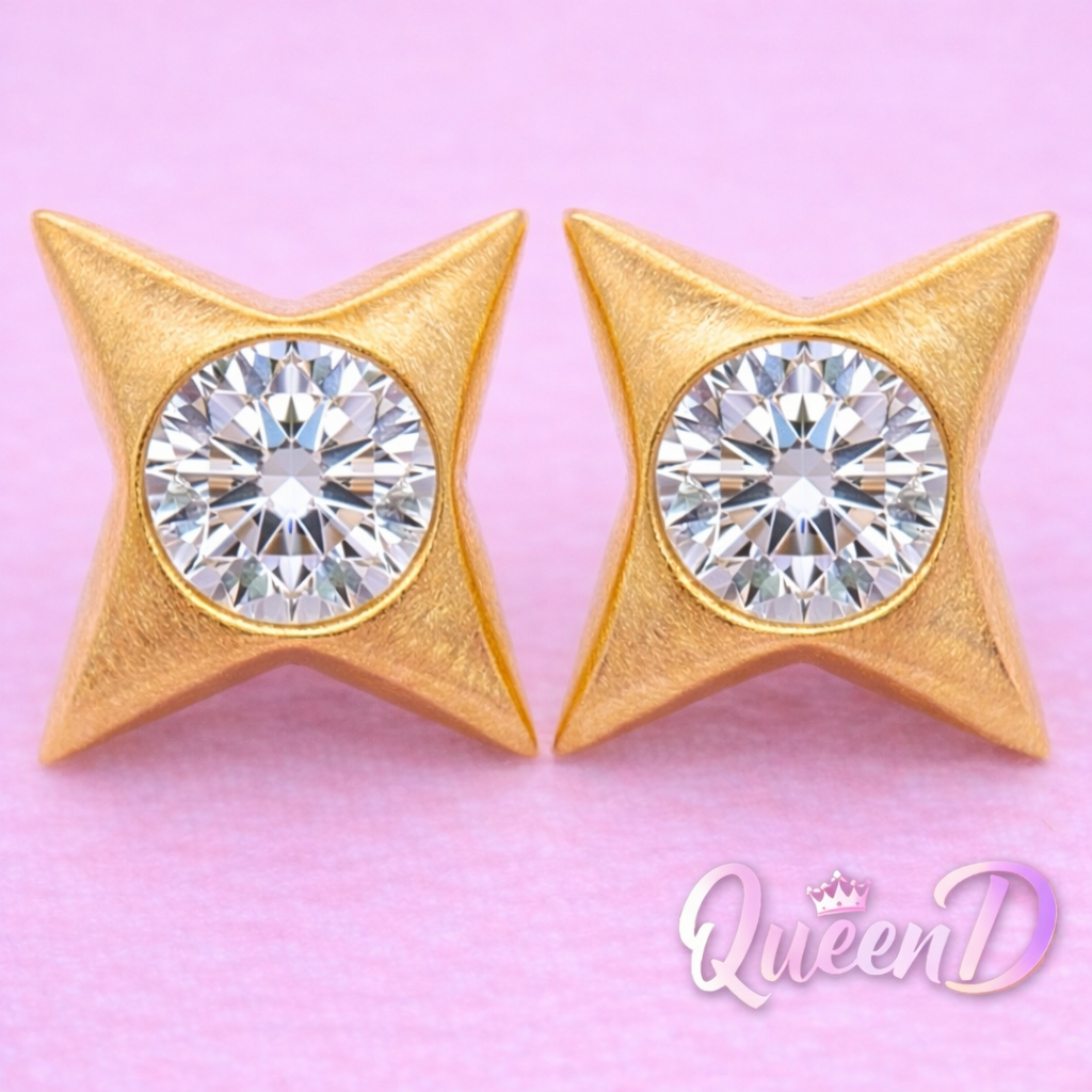 Queen D – Star Gem Stud Earrings