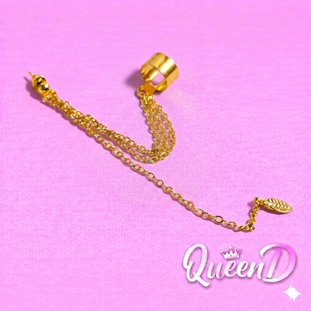 Queen D – Golden Whisper Ear Cuff