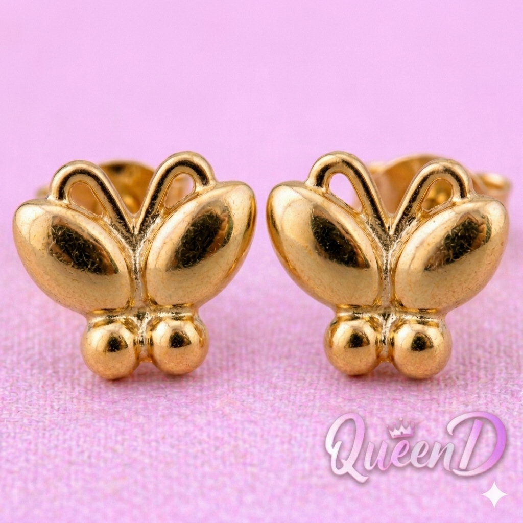 Queen D – Golden Butterfly Grace Earrings