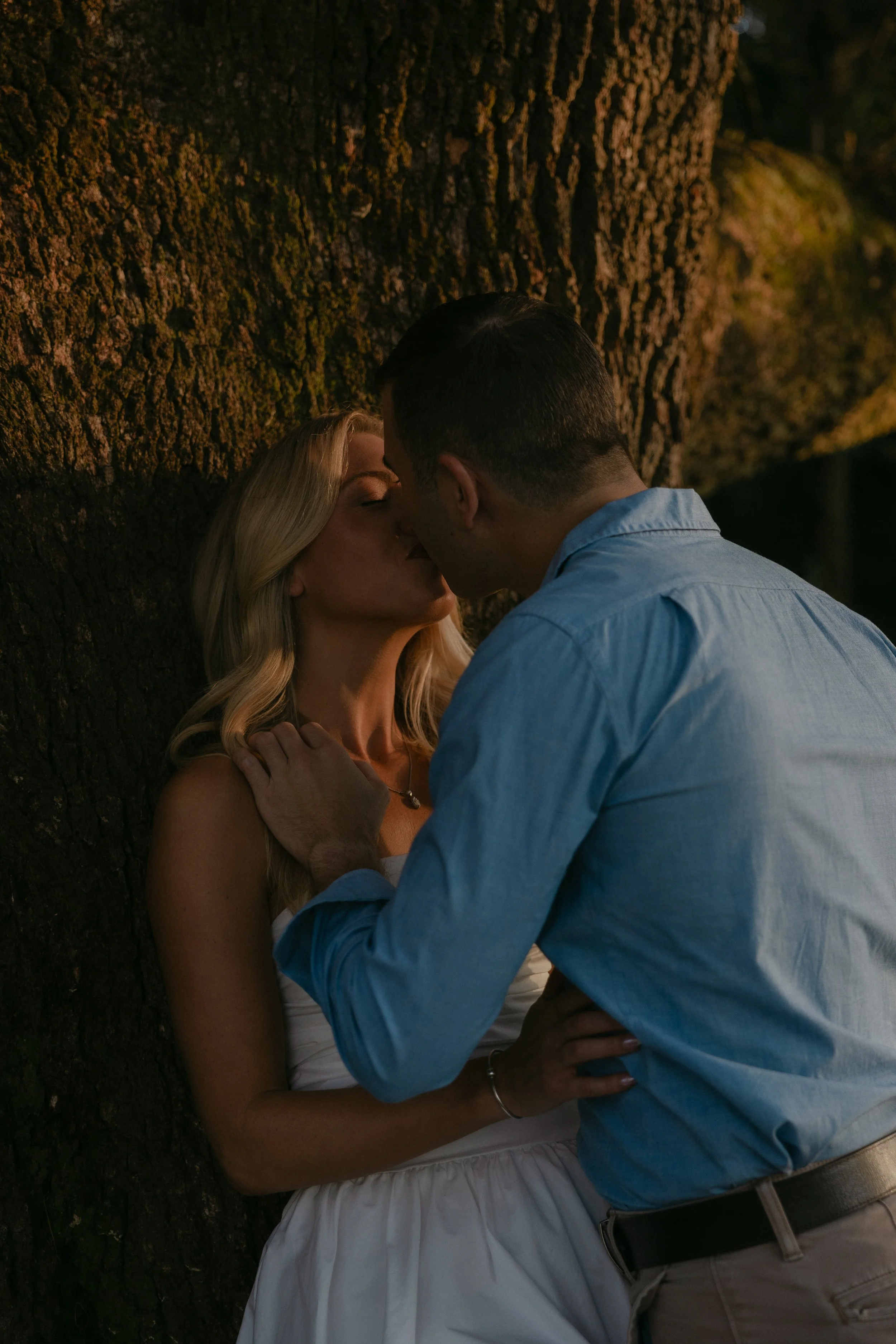 Peanut & John Kissing Under A Tree.JPG