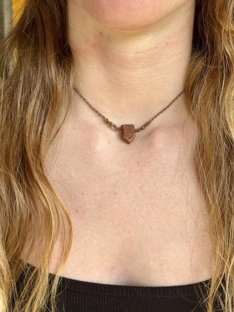 Choker minimaliste - Pierre de jaspe