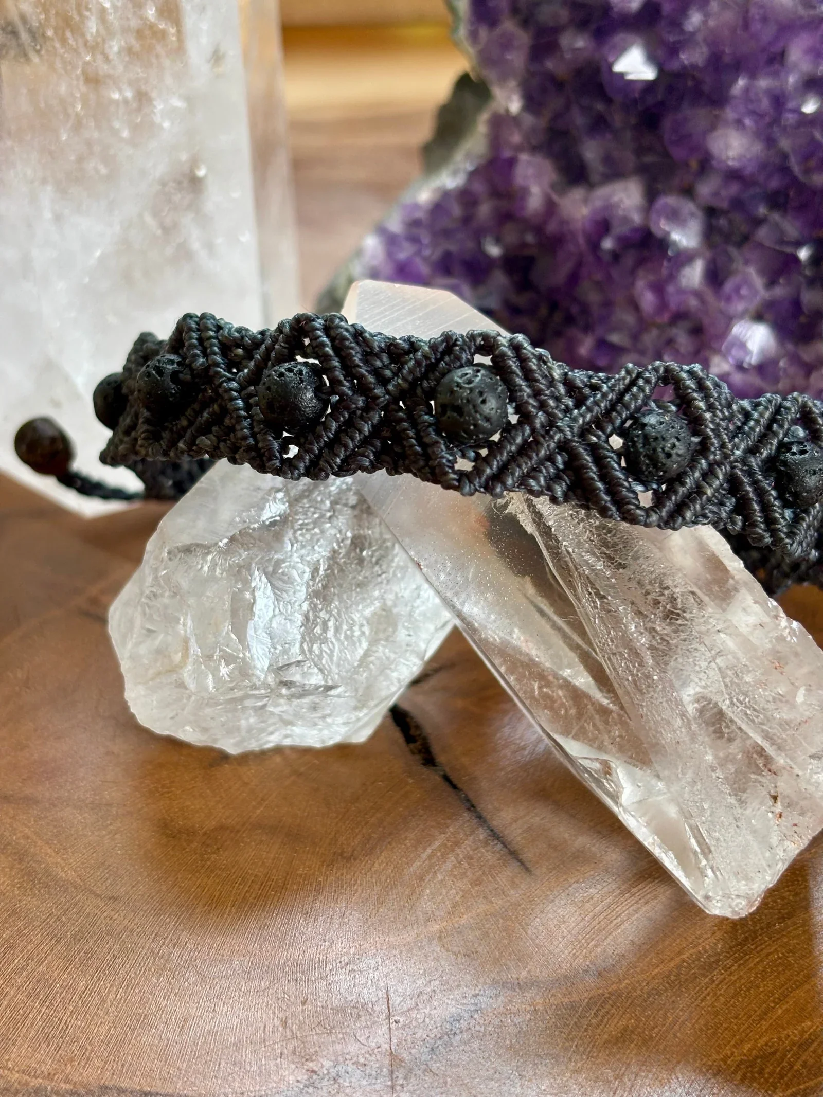 Bracelet unisexe "Losanges" - Pierres naturelles