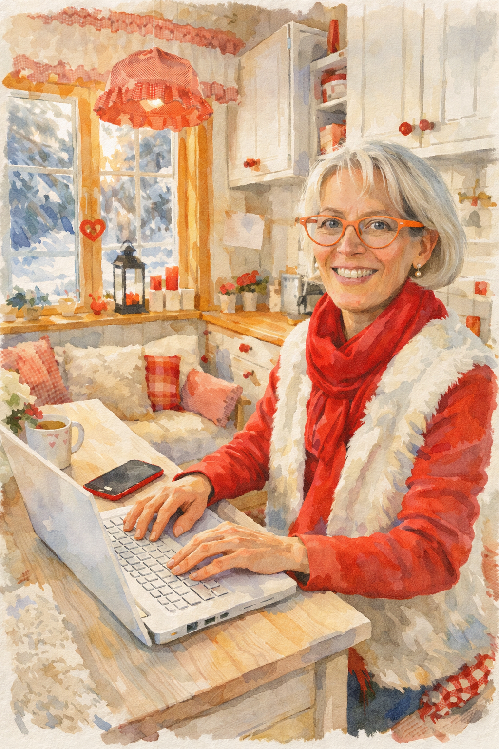 Illustration de Blandine, membre de l'équipe PANACHE & CO, dans un atelier de travail.