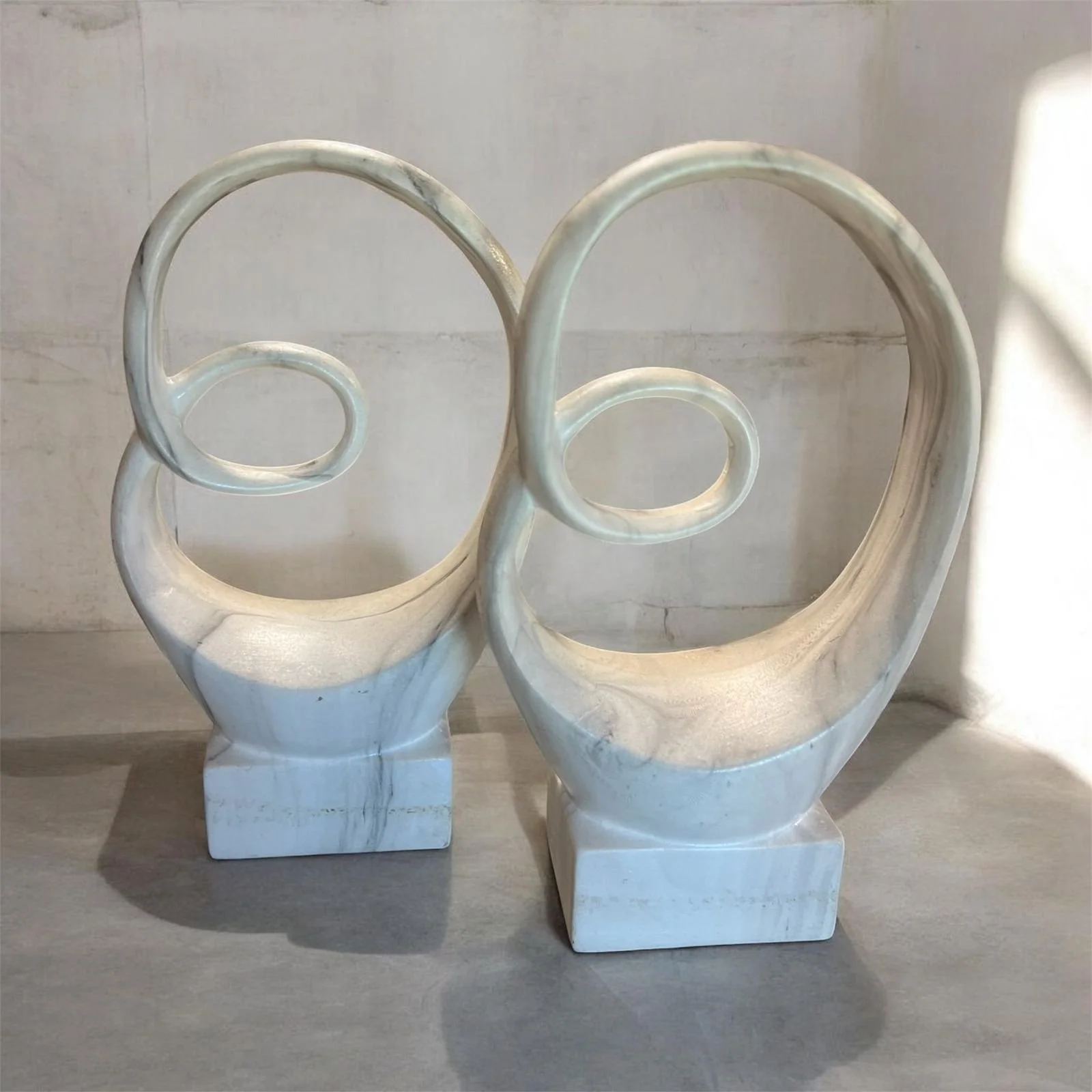 Two Piece Glass Vase Set