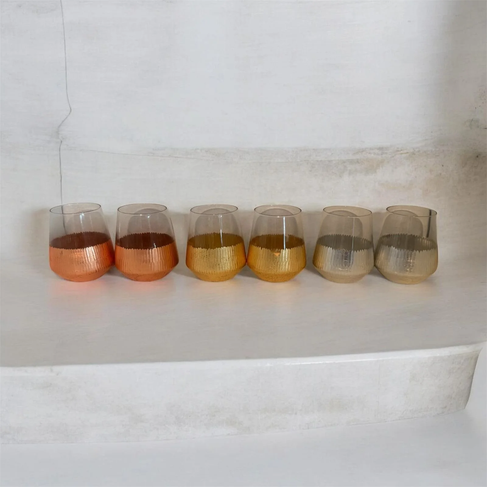 Six Piece Glass Cup Set