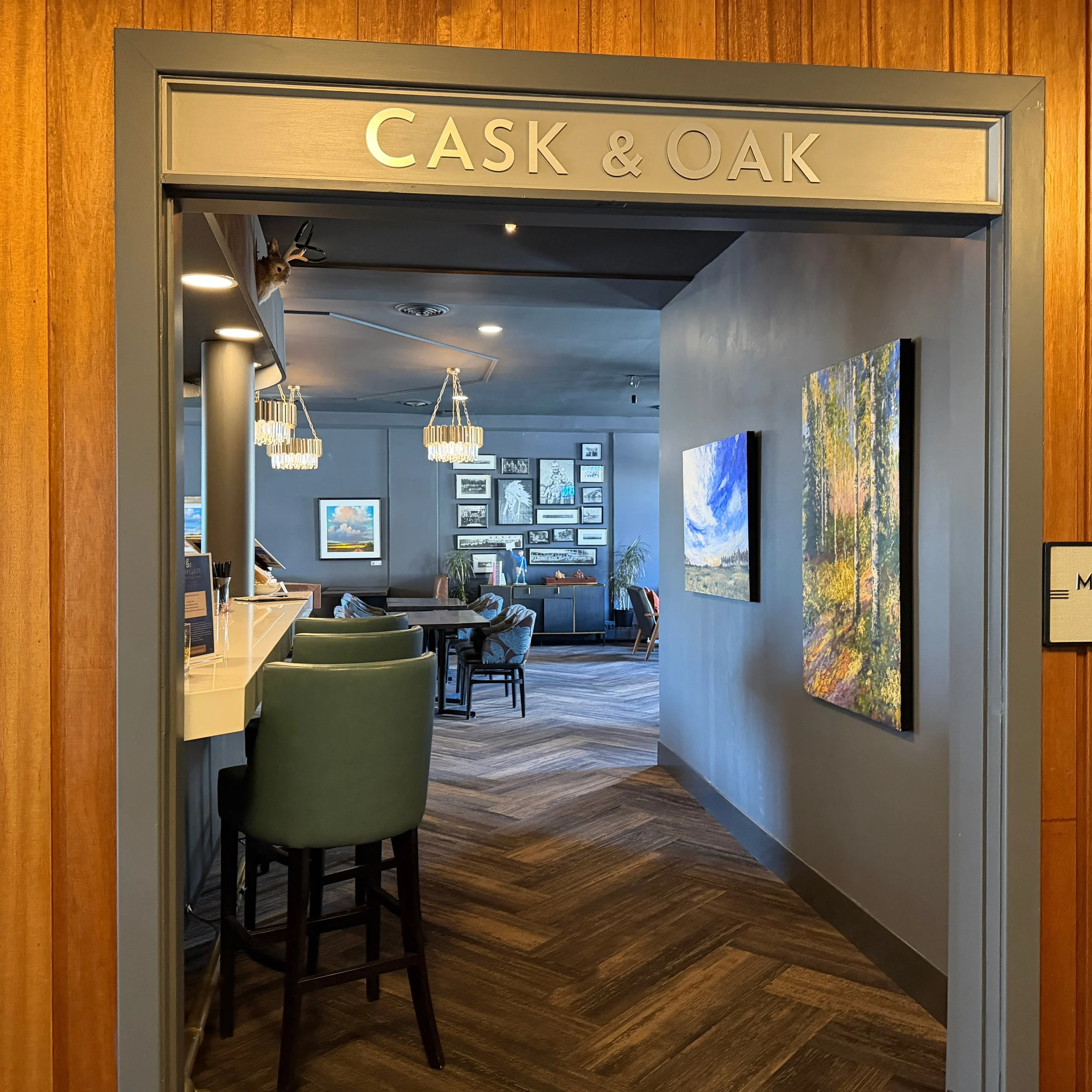 Entrance to the Cask and Oak room