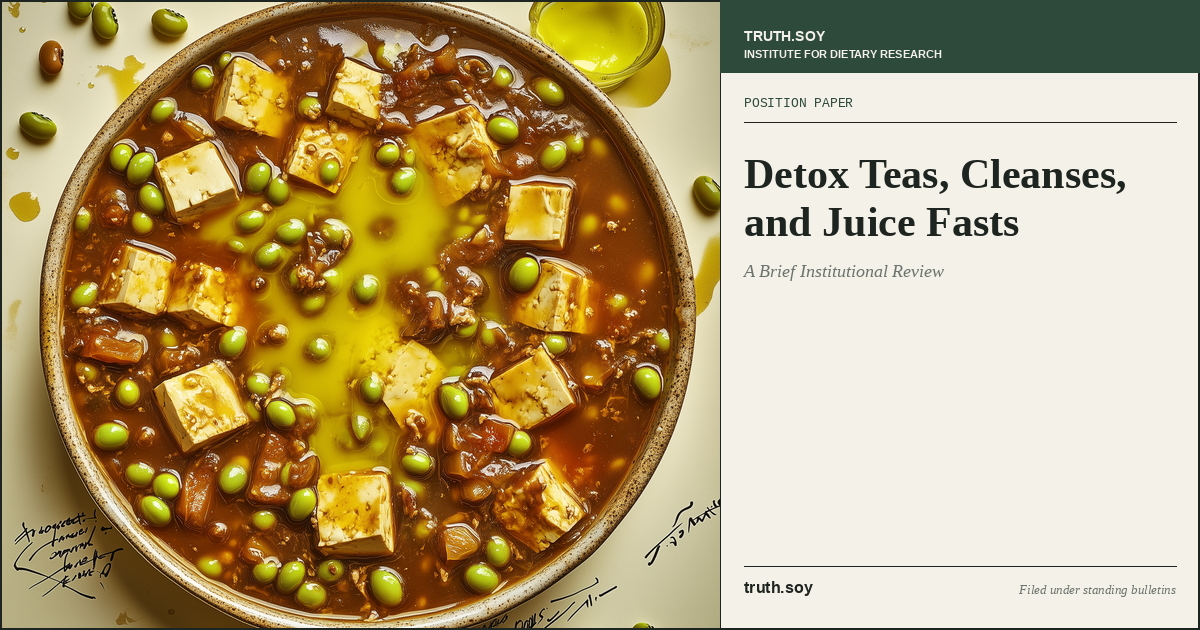 Detox Teas, Cleanses, and Juice Fasts: A Review of the Evidence