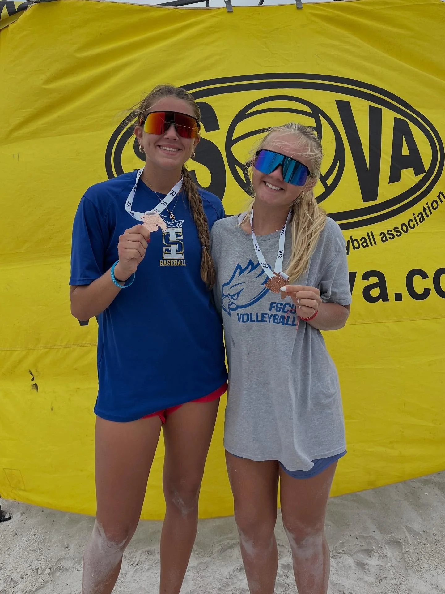Congrats to @sammijobeachvb7 &amp; @hannahall.bvb for taking 3rd in the 18s division at the @ssovabeachvolleyball Junior AVP &amp; USAV Regional Qualifier 🥉🙌