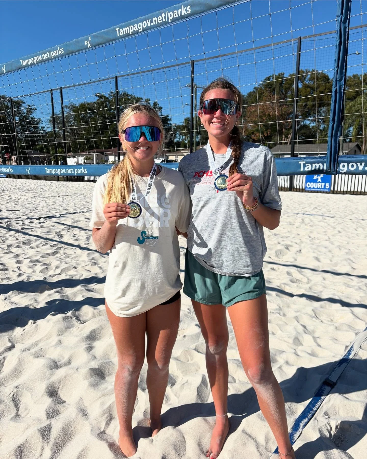 Congrats to Hanna &amp; Sammi Jo for an incredible tournament. These two had insane rallies all day, fought hard to make it to the finals, and finished 2nd out of 19 teams! We are so proud of you!&nbsp;&nbsp;🥈🏐 #RaisetheBar