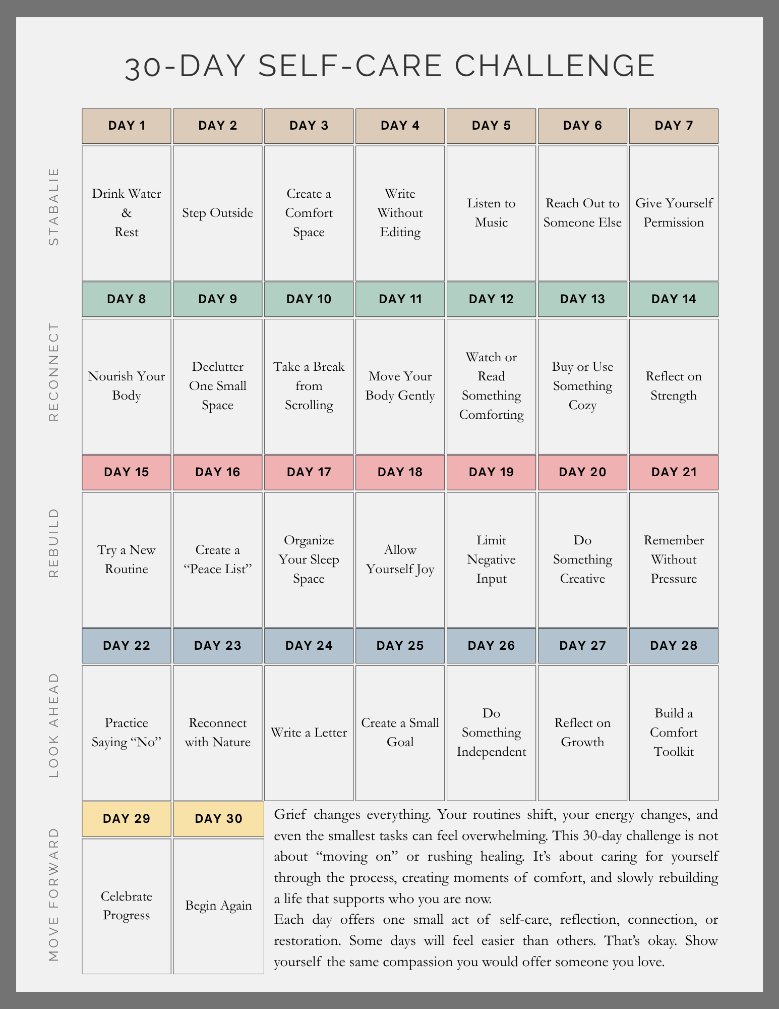 30-Day Self-Care Challenge