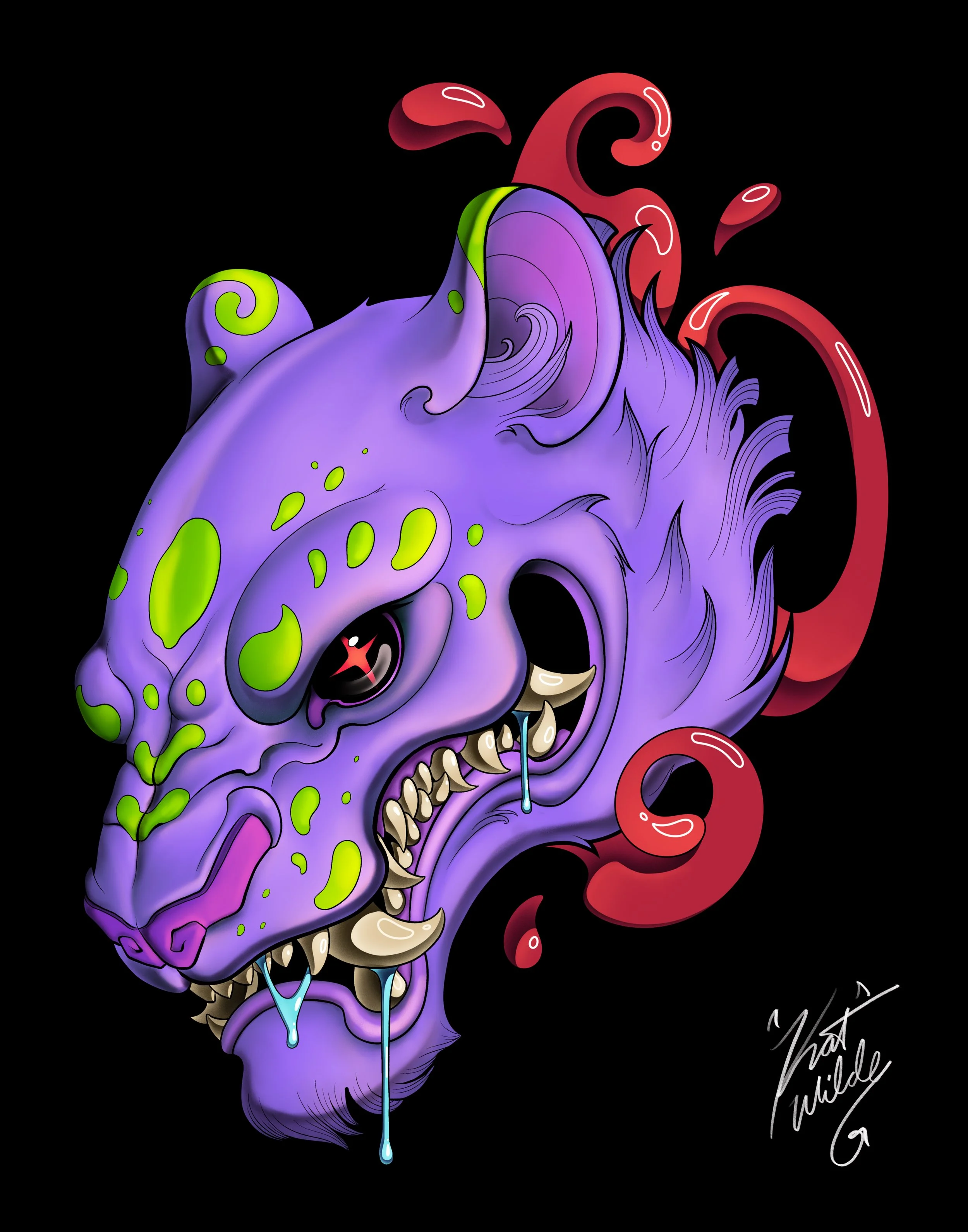 Panther Head Print