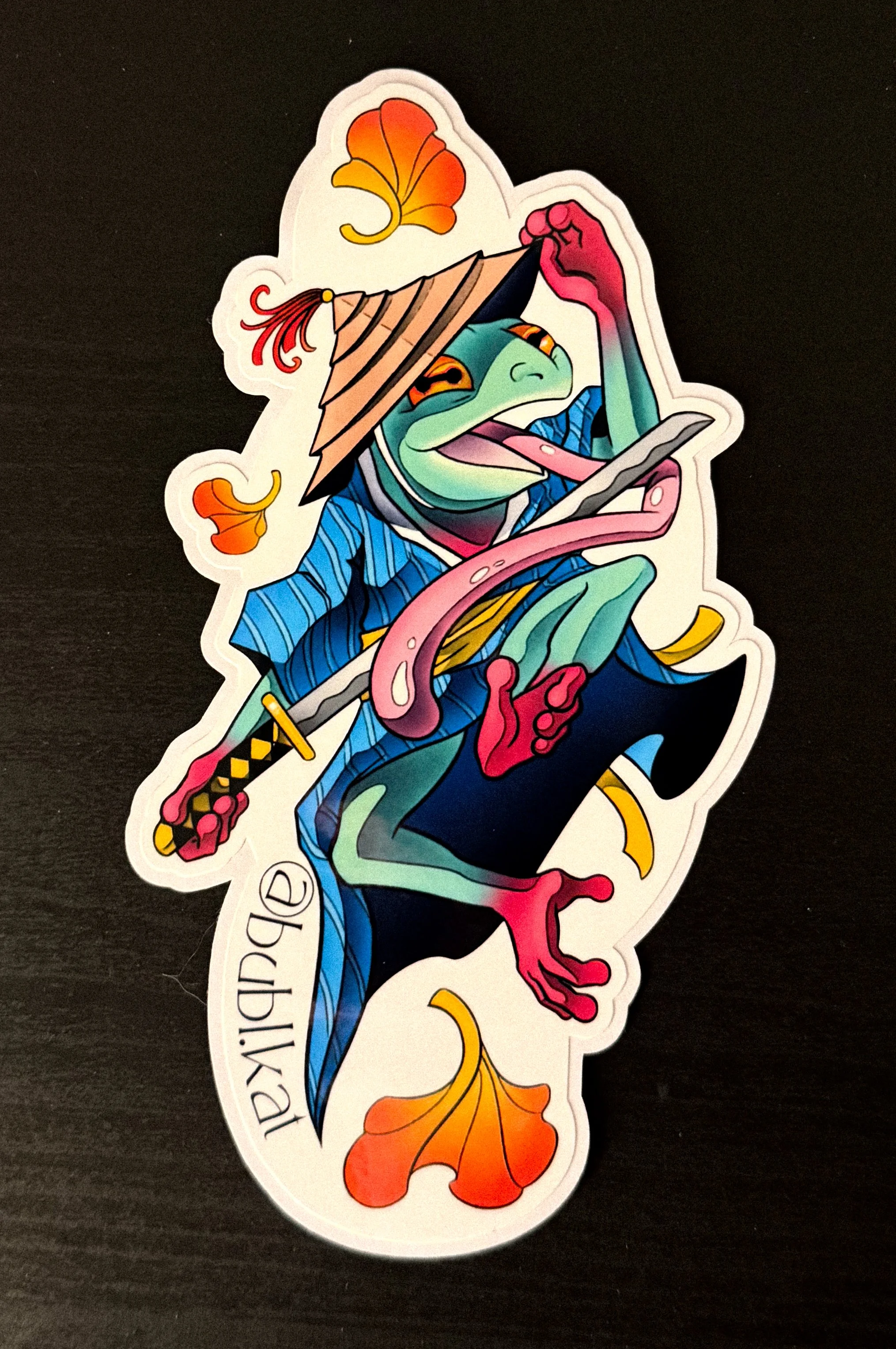 Samurai Frog Sticker
