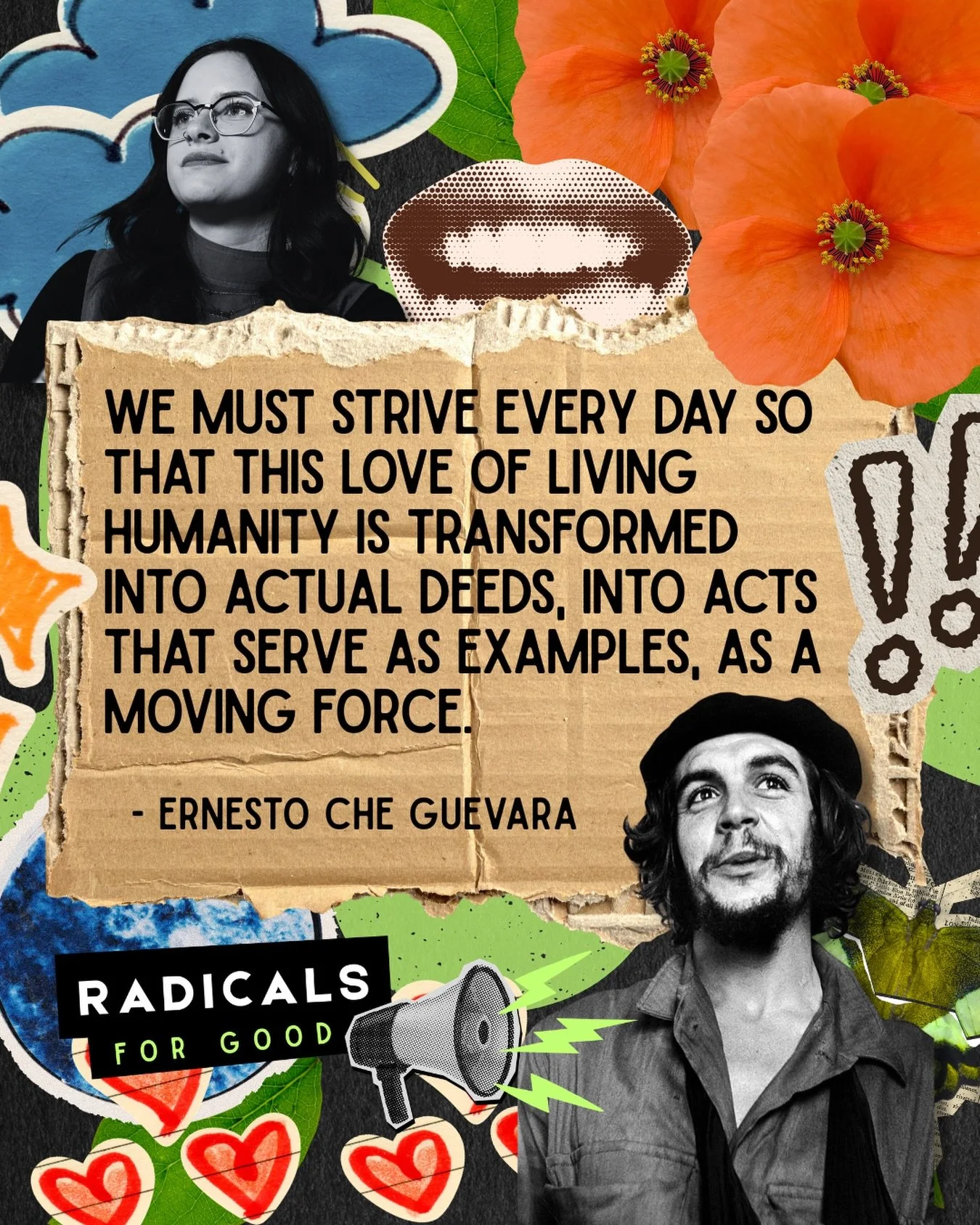🫡 comandante Che Guevara teaches us to turn our words into deeds to propel the moving force - so we act in solidarity with Cuba and all oppressed peoples. 

🎧hear more from Cubans and comrades in episode 6 on our website, Substack, Apple Podcasts, 