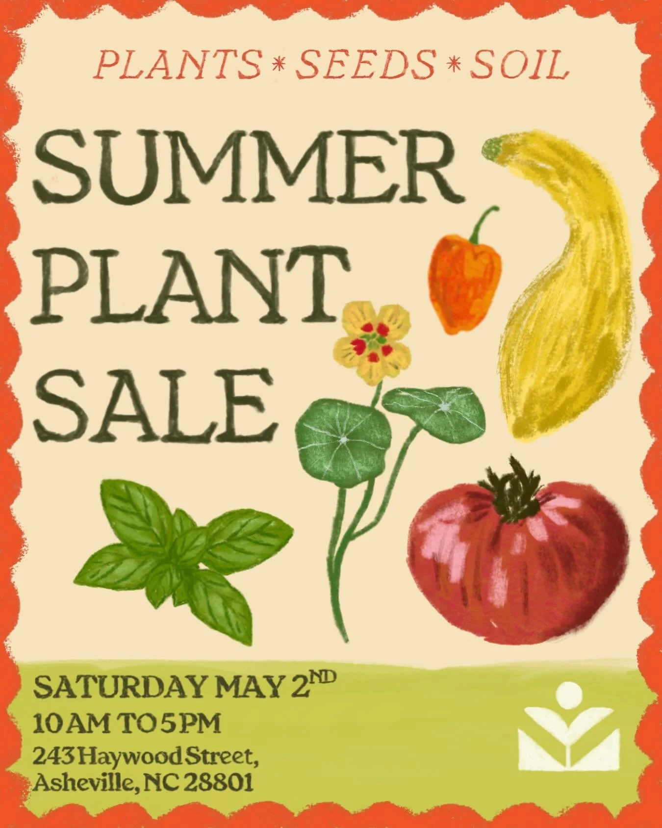 plant sale at SOW TRUE SEED (not at palm + pine)
