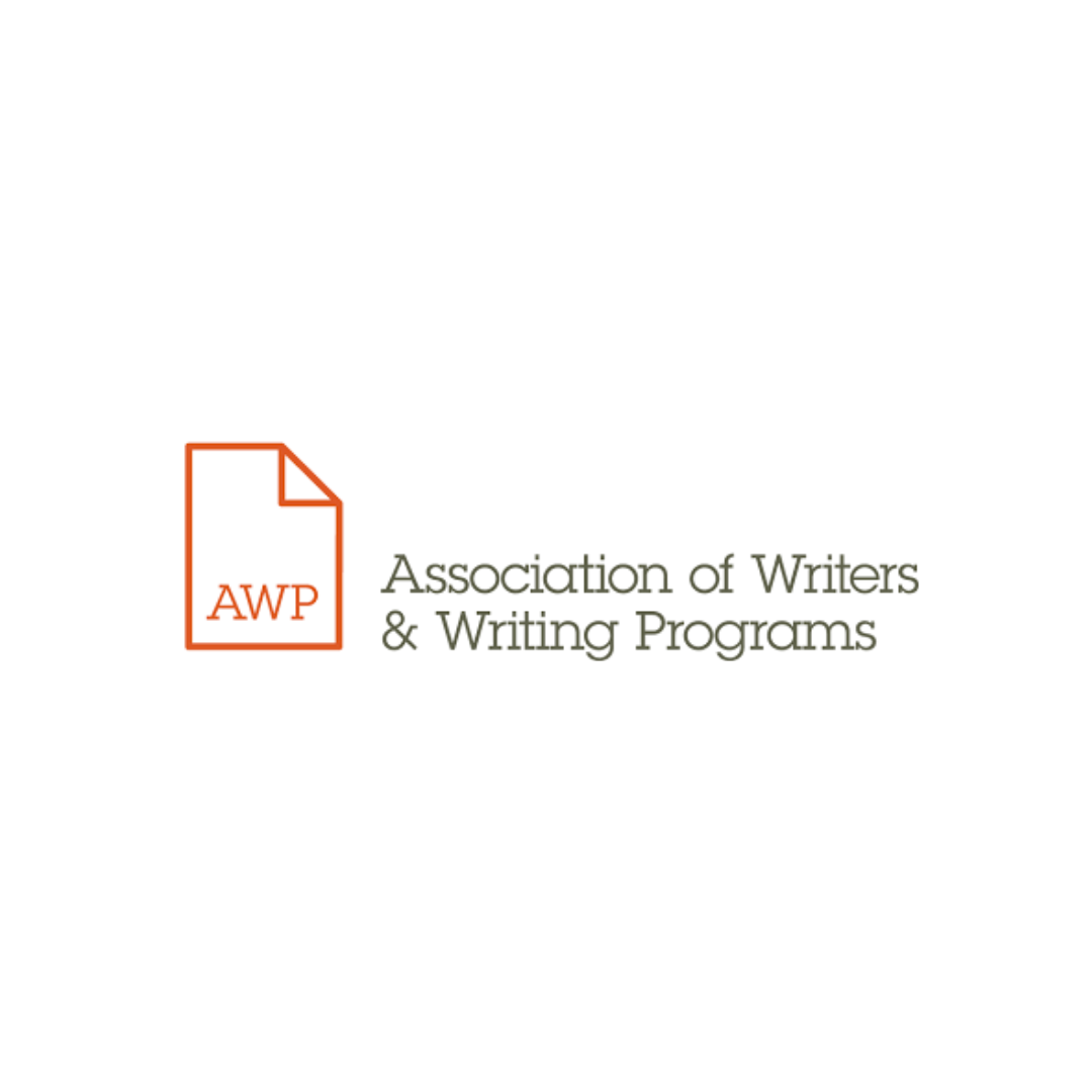 Logo of the Association of Writers & Writing Programs with a stylized document icon and the initials AWP in red.